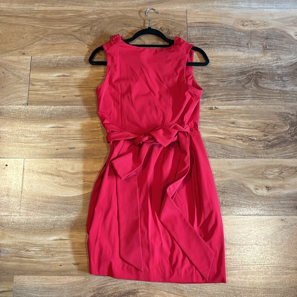 NWT-Diane Von Furstenberg Red Ruffle Dress - Picture 2 of 5